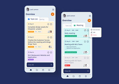 Task list application dashboard interface management mobile mobile app mobile design organize product design project management task management tasks team manager todo ui ui design usability ux ux design web design