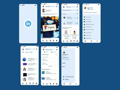 Redesign Project-Linkedln App 3d animation app branding design fi figmaplugin graphic design logo ui vector