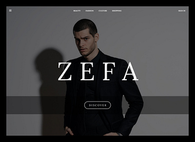 ZEFA Web Design Concept branding elegant eleganthomepage graphic design homepage homepageui illustration logo minimalist typography ui uiux ux web webdesign webdesigns