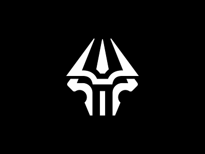 Skull Trident Logo abstract design elegant finance icon illustration logo logo design logodesign minimal minimalist logo modern security skull skull logo technology trident trident logo