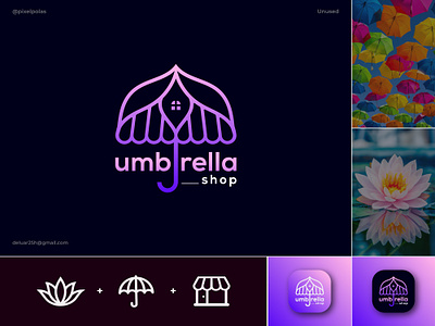 Logo, Logo Design, Brand Identity, Umbrella Logo, Modern Logo brand identity logo process