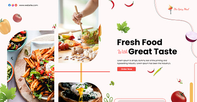 Food banner 3d branding design graphic design illustration logo motion graphics ui ui design vector