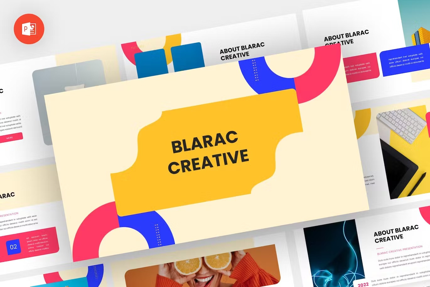 Blarac - Creative Powerpoint Template abstract annual business clean corporate download google slides keynote pitch pitch deck powerpoint powerpoint template pptx presentation presentation template professional slides template ui web