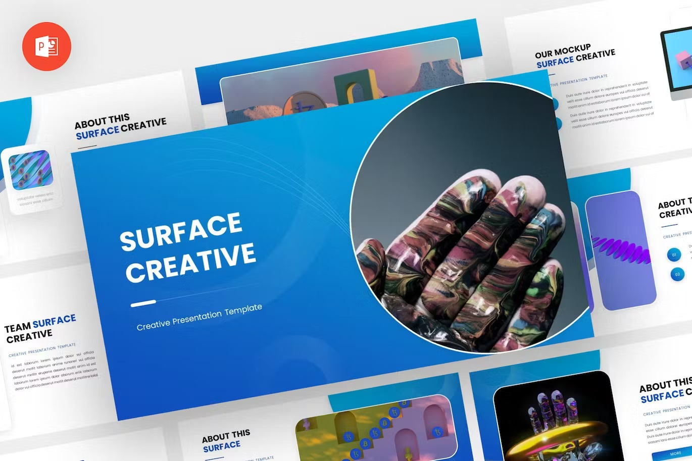 Surface - Creative Powerpoint Template abstract annual business clean corporate download google slides keynote pitch pitch deck powerpoint powerpoint template pptx presentation presentation template professional slides template ui web