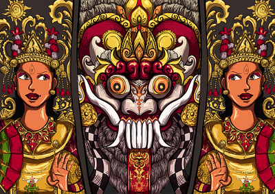Myth of Bali design graphic design illustration
