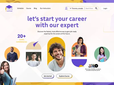 Education Banner UI Design 3d branding design graphic design illustration logo motion graphics ui ui design vector