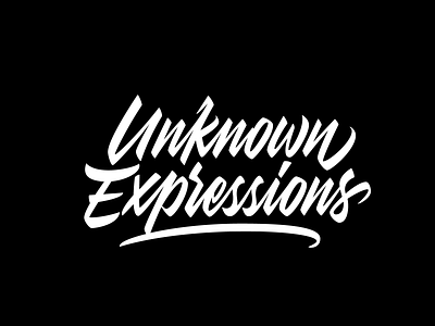 Unknown Expressions calligraphy font lettering logo logotype typography vector