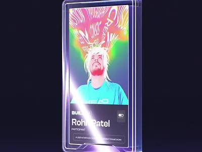 NFT Card For BuiLD 1.0 3d animation branding graphic design motion motion graphics ui
