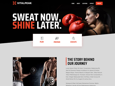 Gym Website Landing Page UI Concept branding design figma graphic design layout layout design logo template template design ui web design web designer