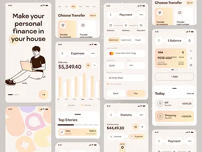 Payment App UI app card cash clean creative design instant payment ios app mobile money money savings ofspace payment quick cash receive saving savings send transaction transfer