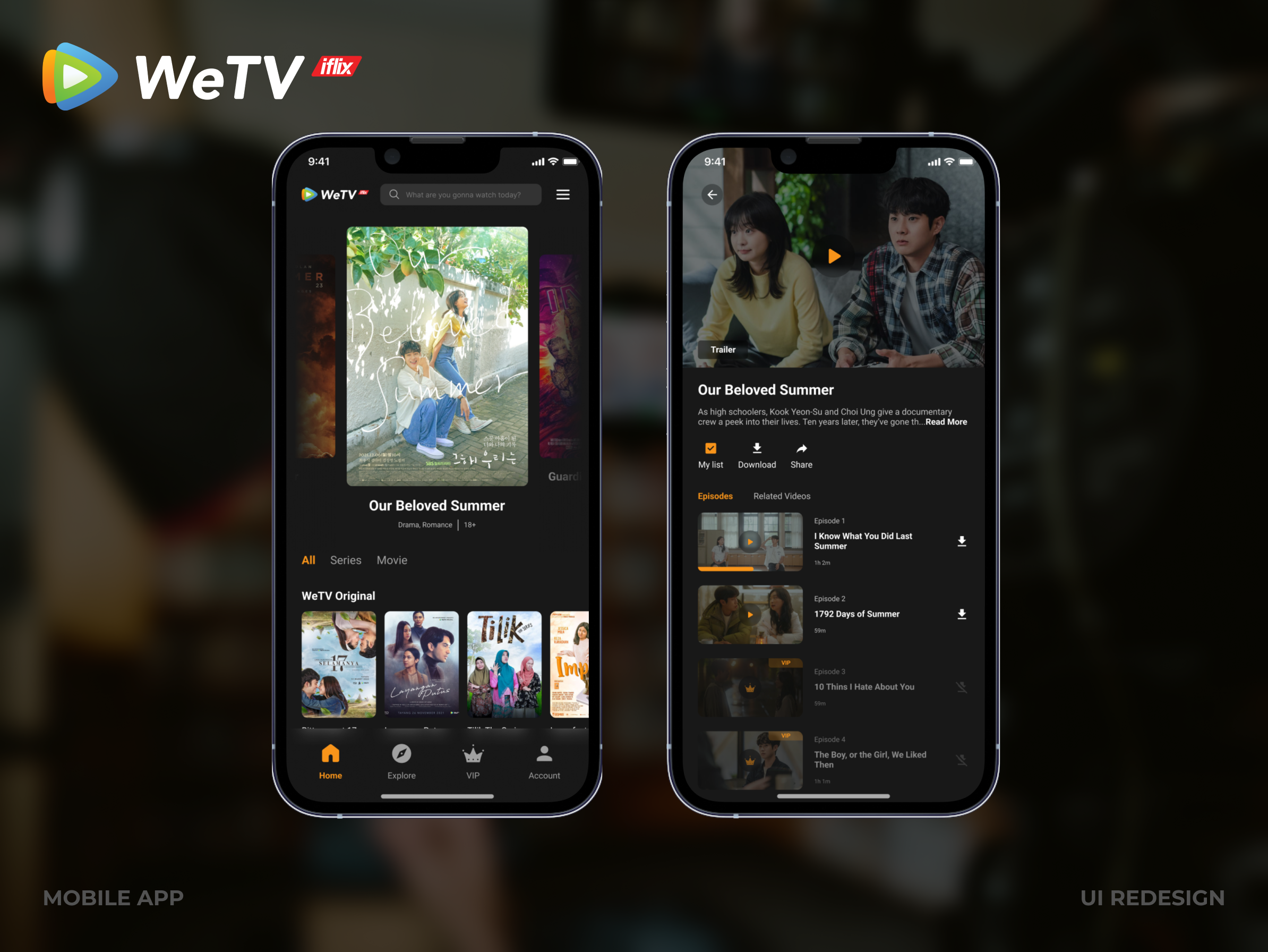 WeTV (iflix) Mobile App Redesign iflix mobile app movie ui uidesign uiux userinterface wetv