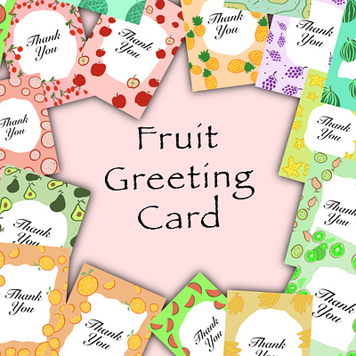 Fruit greeting card card design fruit greetingcard handdrawing