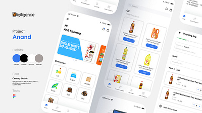 Grocery Delivery App UI/UX Design app design branding design graphic design illustration ui uiux ux design