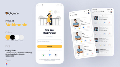 Matrimonial App UI/UX Design app design branding design graphic design illustration ui uiux ux design