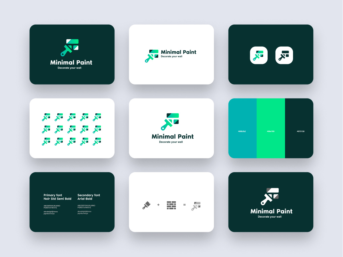 Brand guidelines for accent wall decorators company brand guideline brand guidelines brand manual brand style guide brandbook brandguideline branding branding and identity branding deck branding guide design gradient logo guide guidelines logo style guide manual painting randing guidelines