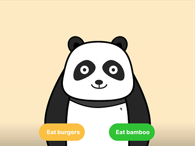 Interactive animations-Hungry panda animation motion panda ui ux 交互