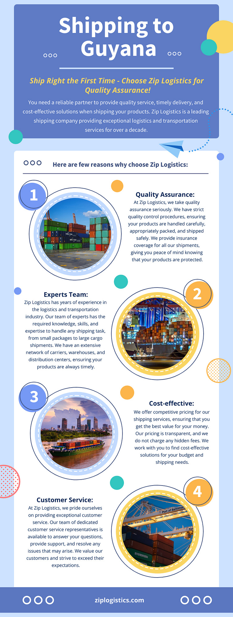 Shipping to Guyana by Zip Logistics on Dribbble