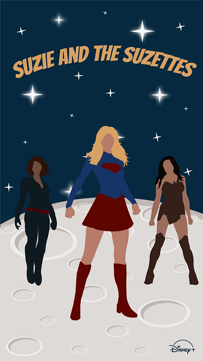 Female Superhero Poster flat design graphic design illustration poster