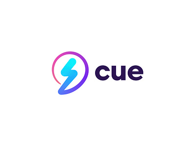 Cue logo concept pt.3 ( for sale ) app bolt botchat chat chats cue fast futuristic gradient icon lighting logo message messenger smart speed text web3