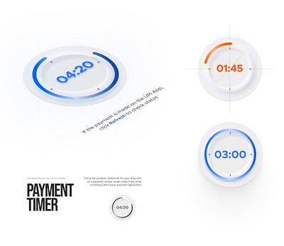 Timer UI app design branding fintech ui illustration timer ve vector