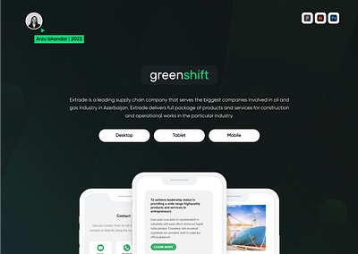 Greenshift | Supply Chain Company | UX/UI app design landing page ui ux web design