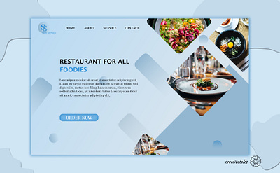 Landing page for a Restaurant adobexd app branding design figma landing page ui ux