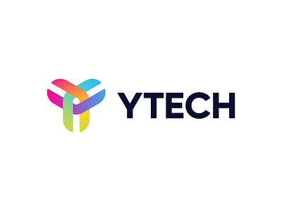 YTech - Logo Concept 2 app application brand branding connection consulting design development flow identity letter y logo logodesign mark online platform service simple symbol y