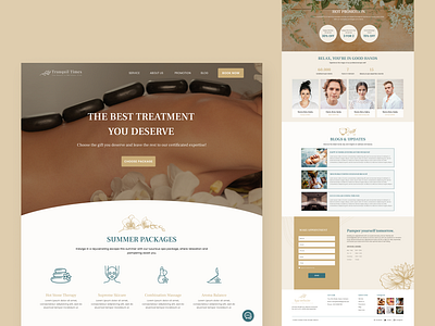 Beauty & spa website beauty booking branding brown concept conversion design desktop illustration interface spa ui uidesign ux uxdesign web website