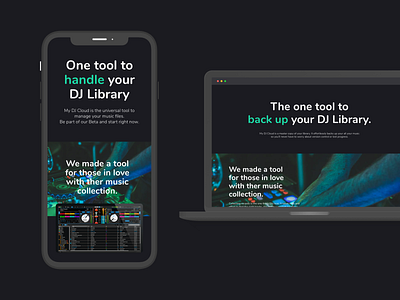 MyDJCloud - Website Design for DJ Software app design ui ux