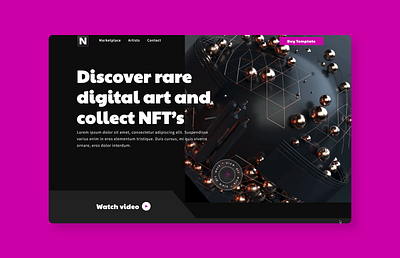 NFT Webflow template landing page blockchain design nft responsive design template ui webflow