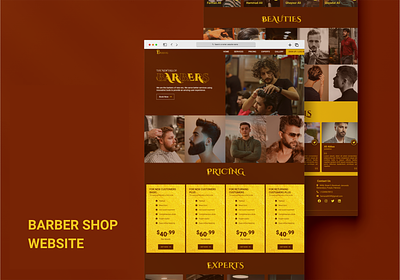 Barber Shop Website barber css design designinspiration developerportfolio landingpage webdesign website