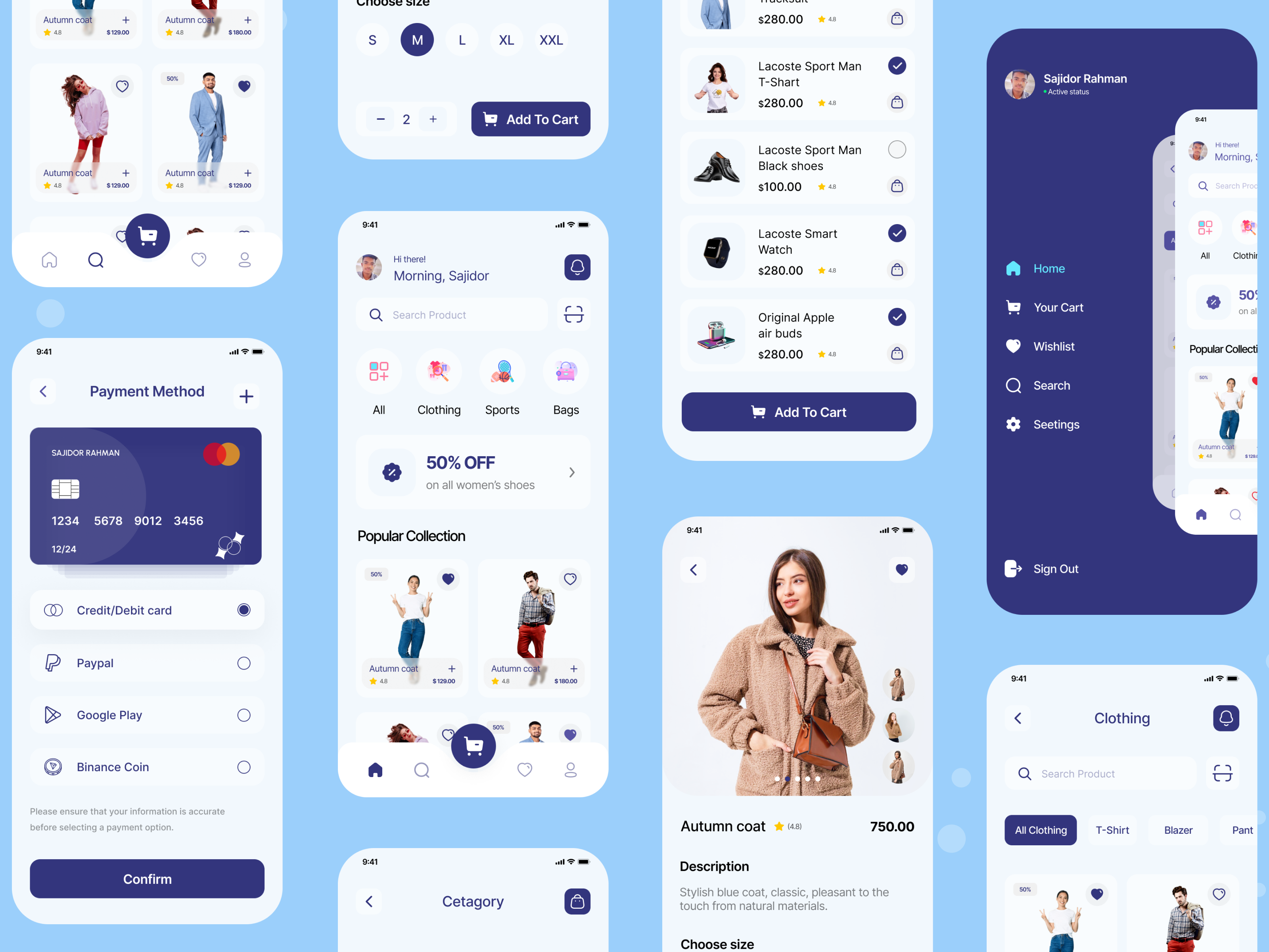 E-comerce Mobile App Design 3d app design graphic design illustration logo typography ui ux vector