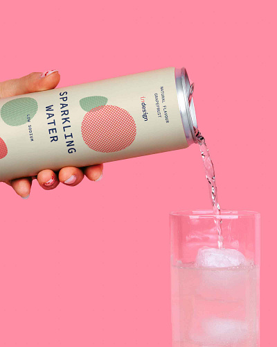 Sparkling Water Can Mockup (PSD) branding can can mockup drink mockup drink package free download free mockup freebie mockup mockup design mockup download packaging sparkling water