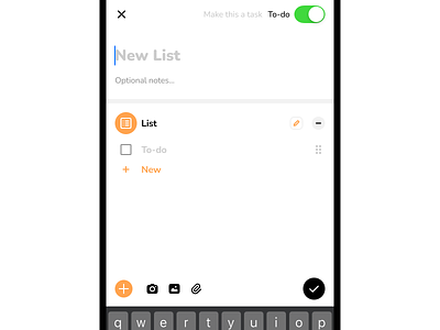 New List app design icon icons ios minimal ui