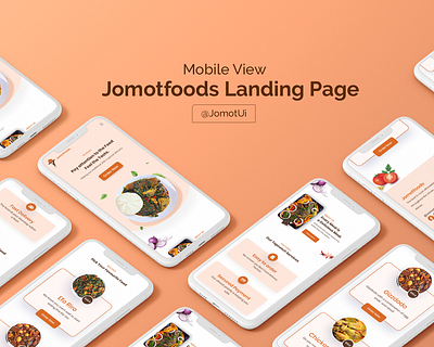 Landing page for JomotFoods logo ui uiux