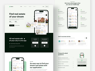 Real Estate App Landing Page Design by Sohidur Rahman for Remind ...