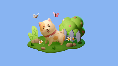 Good boy 3d character characterdesign dog illustration puppy