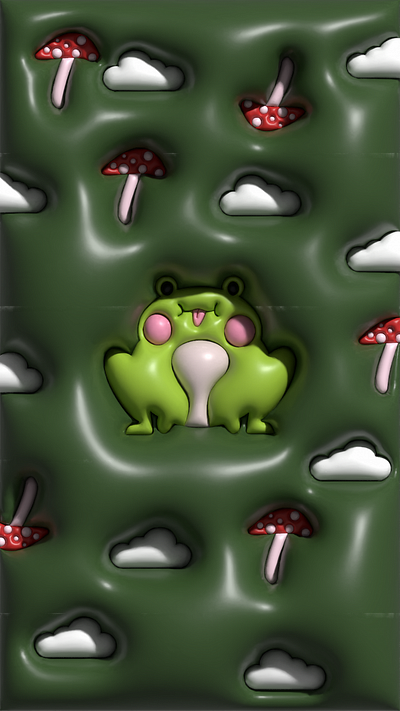 Frog wallpaper 3d frog wa illustration wallpaper