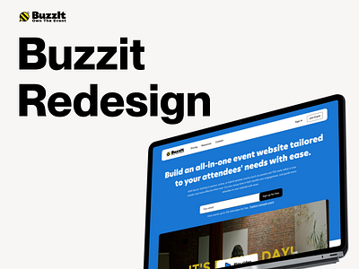 Buzzit Redesign design figma landing page marketing page micro interactions minimalistic modern prototyping redesign ui ux web web design website