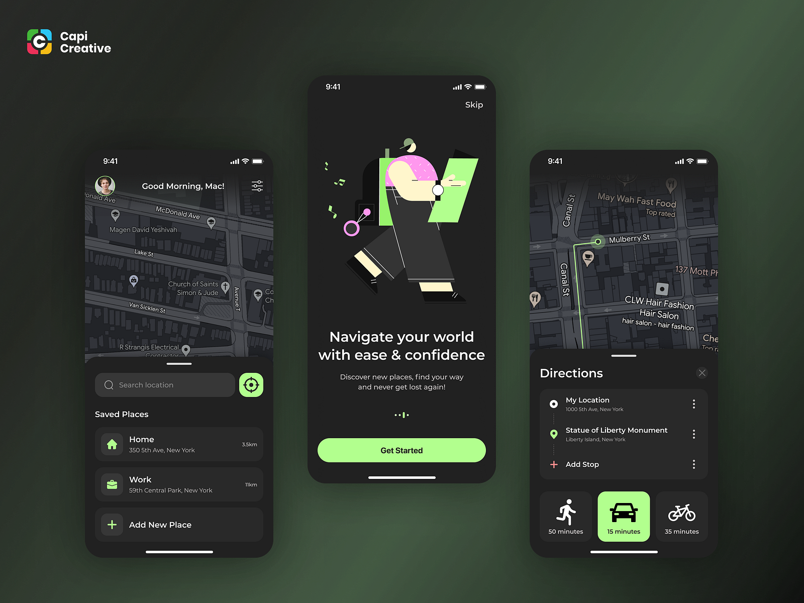 Navigation App - Mobile App Design Concept by Capi Product on Dribbble