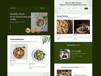 Recipe landing page🍪 design graphic design landing page product design recipe ui uidesign userexperiencedesign userinterface uxui web web design website website design