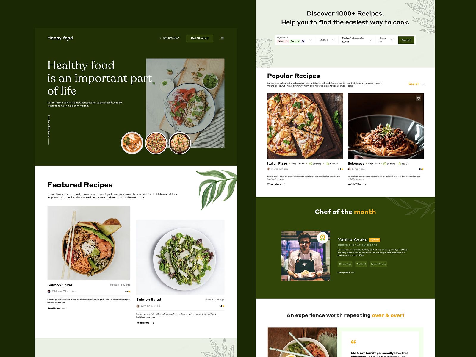 Recipe landing page🍪 by Sushrita Padhy on Dribbble