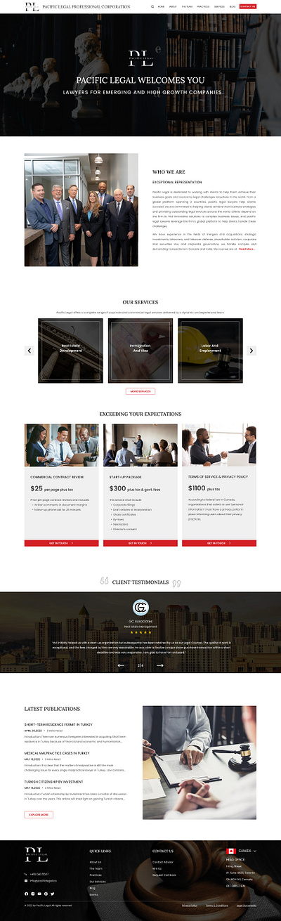 Attorney Landing Page design landing page legal ui ux