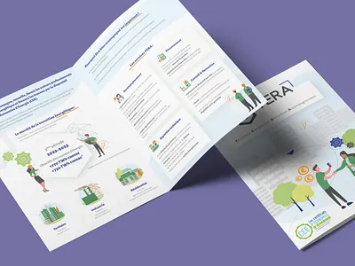 Brochure for TERA illustration layout print typography