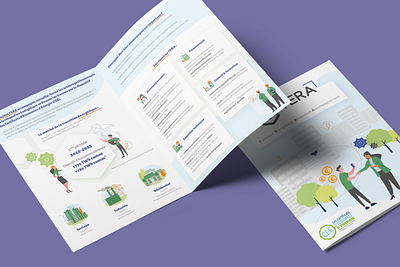 Brochure for TERA illustration layout print typography