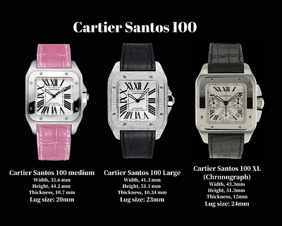 Cartier Santos 100 Size Guide - Medium, Large, XL drwatchstrap