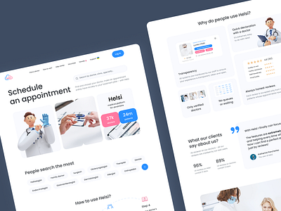 Medical Platform 🧬 base of doctors blue branding clean design doc graphic design health logo medical medicine platform typography ui ux web website