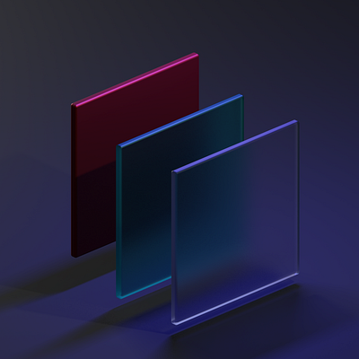 Glassmorphism 3d animation blender graphic design