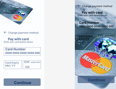 Credit card check out pages design graphic design ui ux