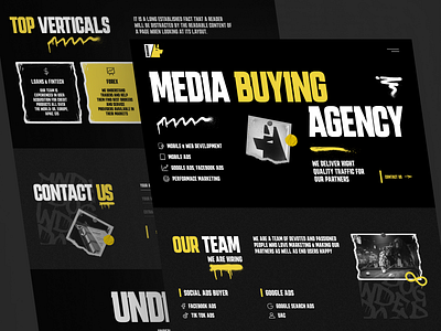 UNDERDOG - MEDIA BUYING - Landing Page Design design landing logo marketing ui ux